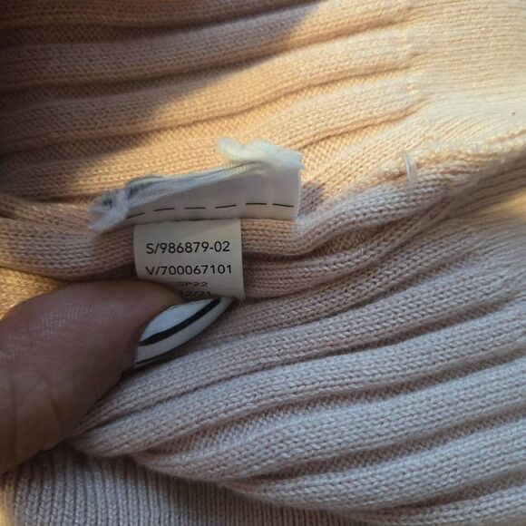 Athleta Ribbed Henley Sweater Size Small Pink 1/2 Button Collard - Picture 7 of 7